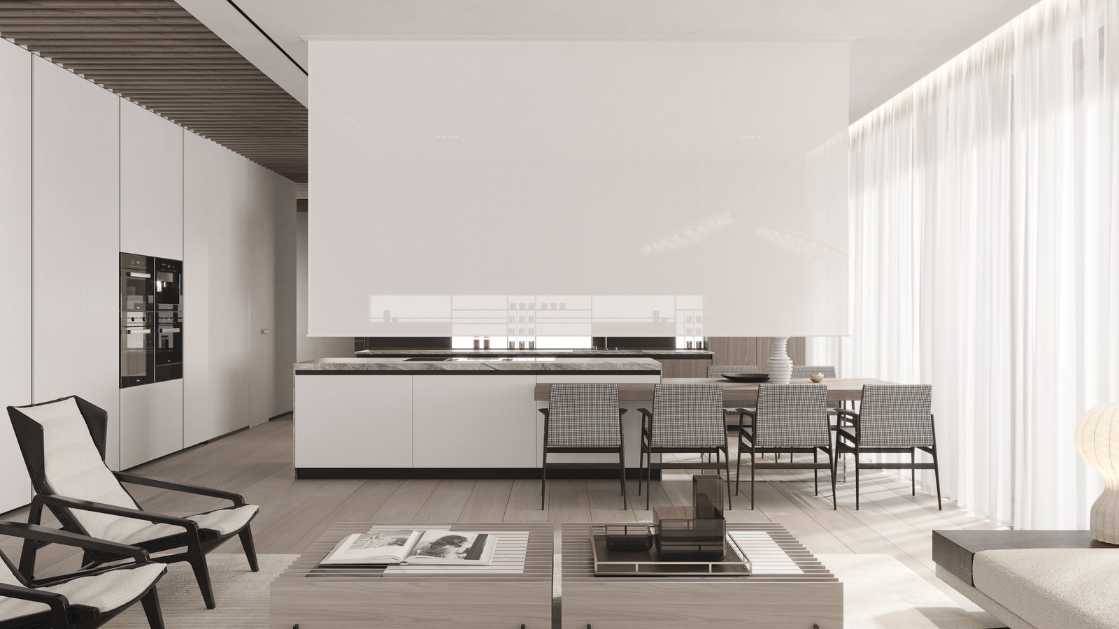 Modern megalopolis apartment