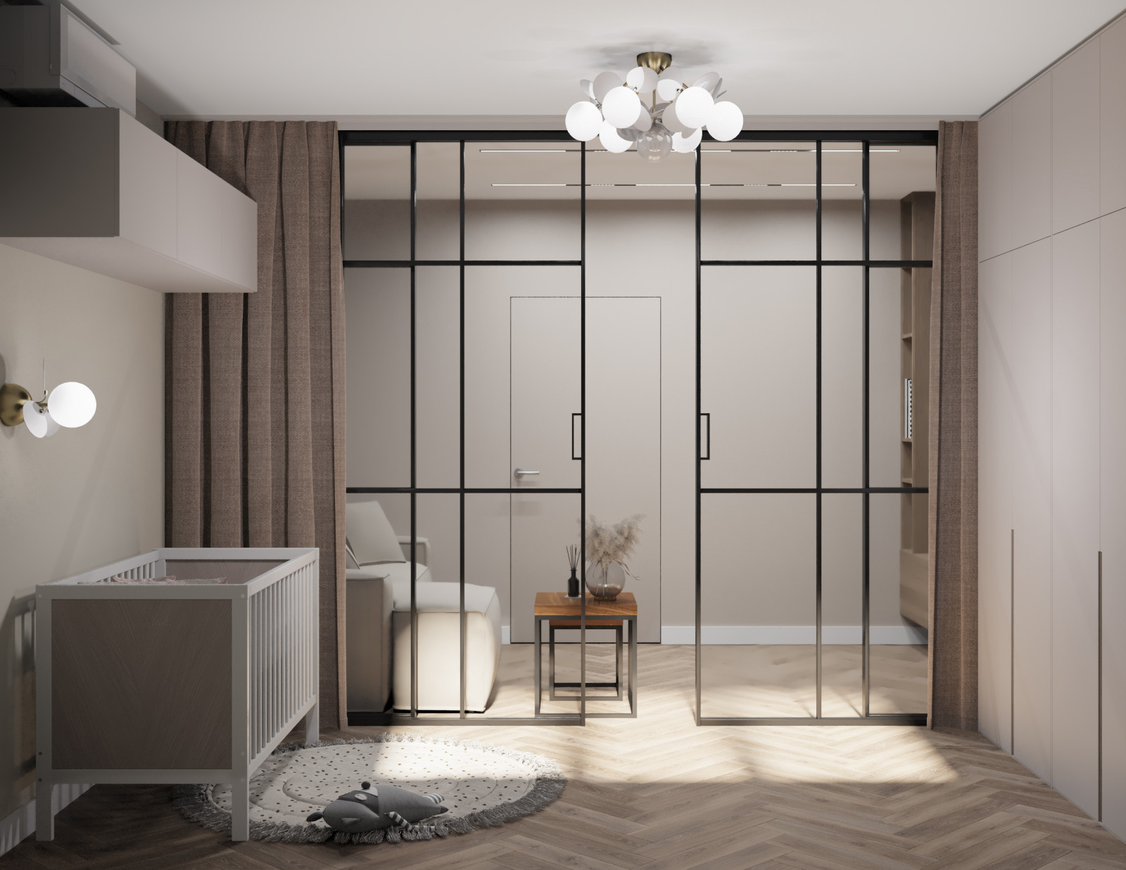 Интерьер современной квартиры 57 м² -  стиль и удобство для семьи