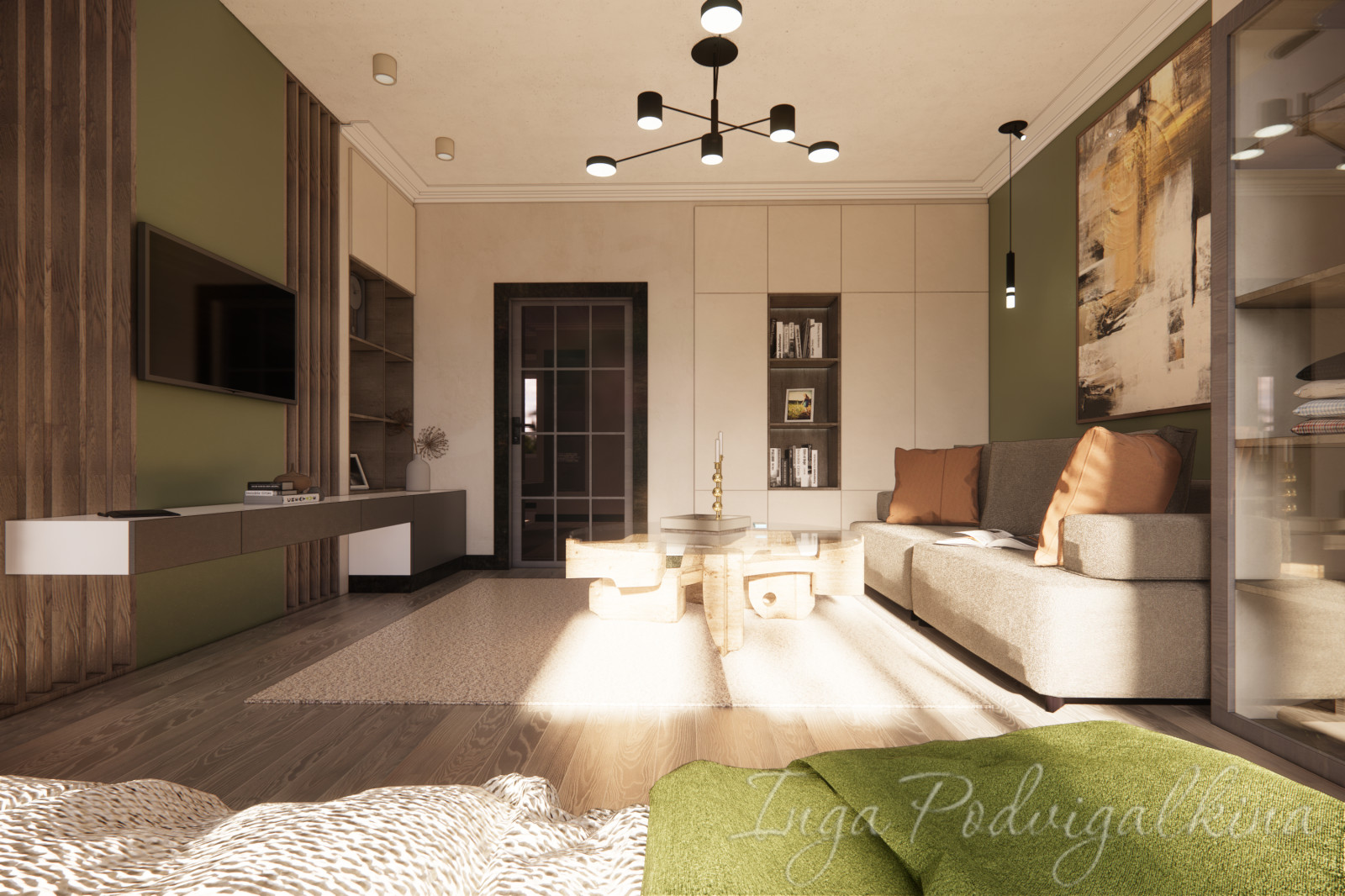 Студия в природных тонах