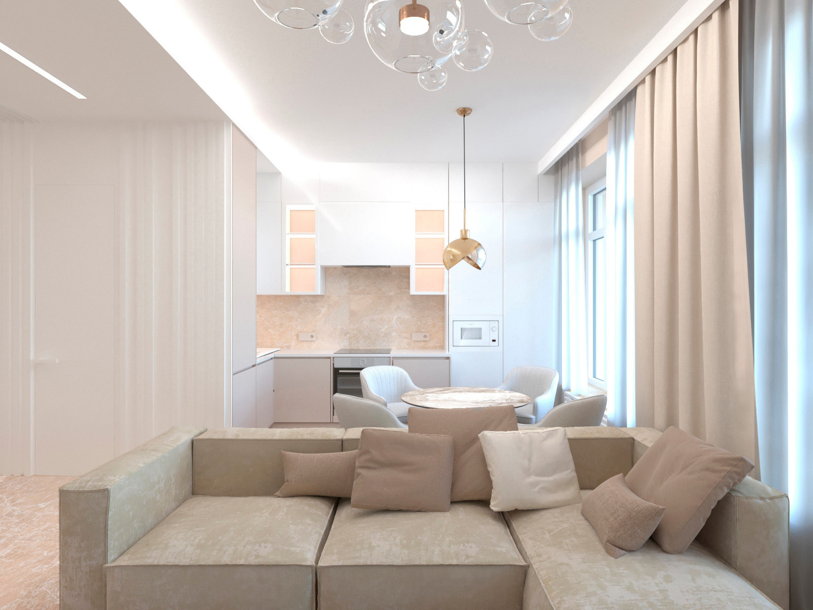 Обложка проекта: "Долгая дорога в дюнах". 2-х комнатная квартира.