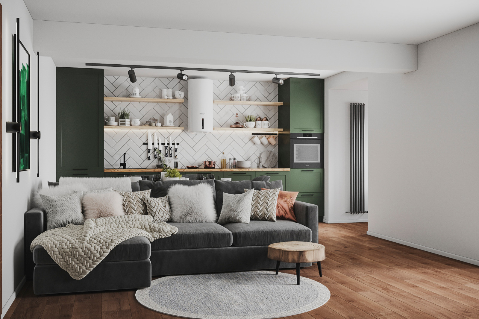 Скандинавский стиль для двухкомнатной квартиры, Народный бульвар