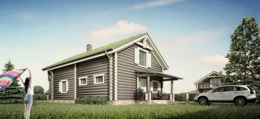Компактный деревянный жилой дом площадью 115 м2