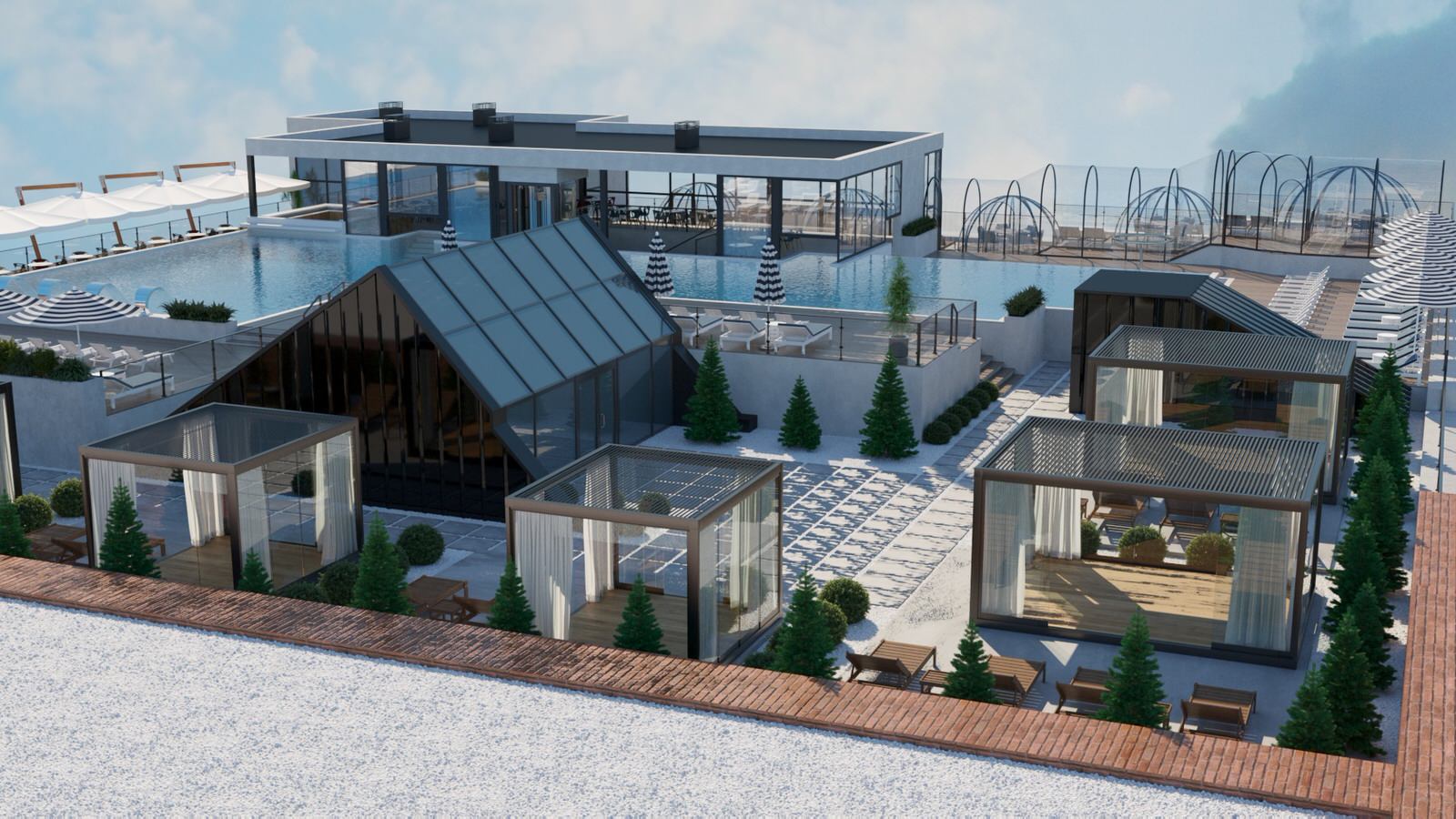 Термы "Лето". Открытый бассейн на крыше