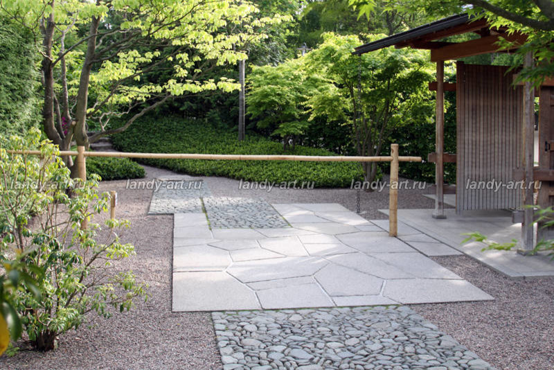Мощение из натурального камня.
