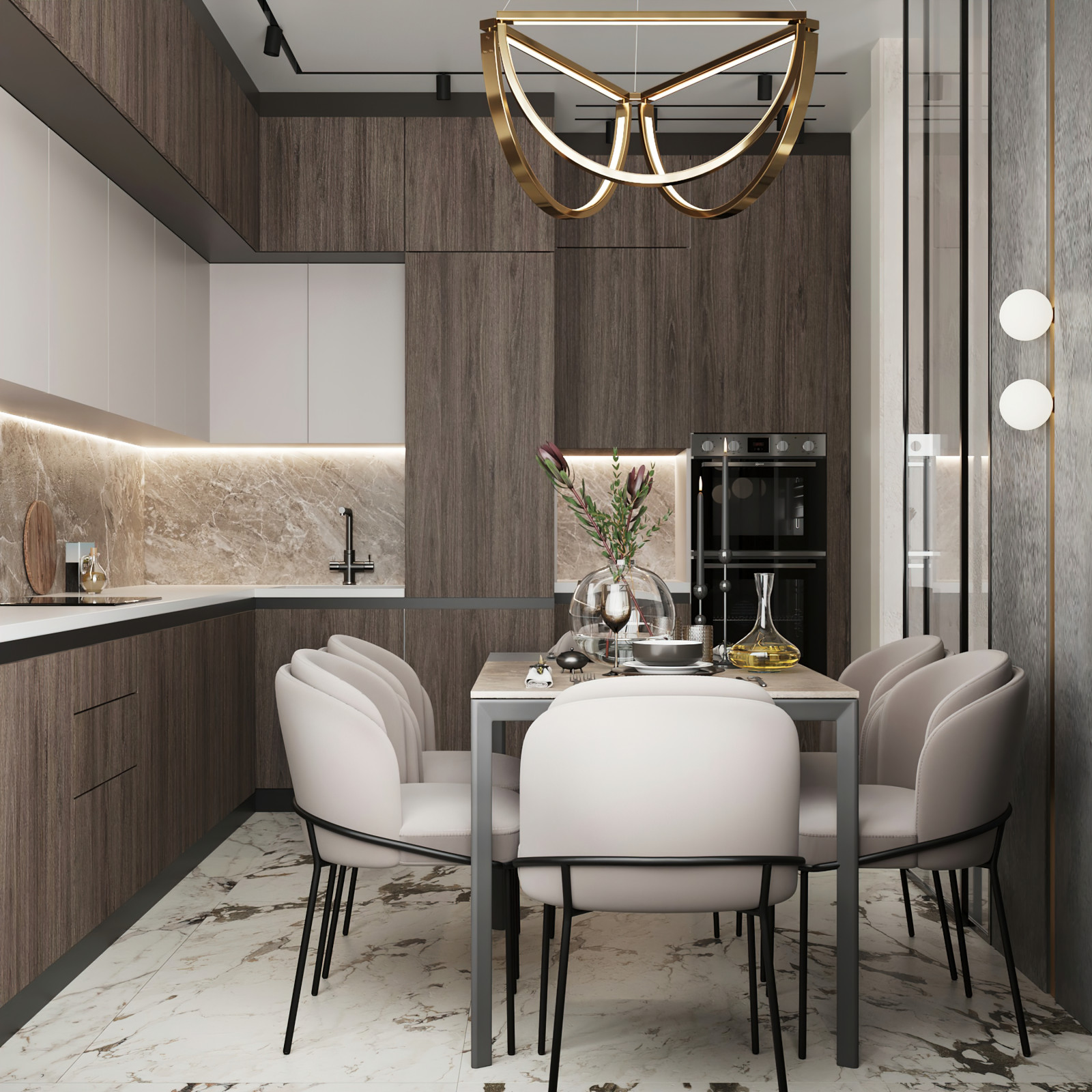 Современная классика в проекте в ЖК Береговой