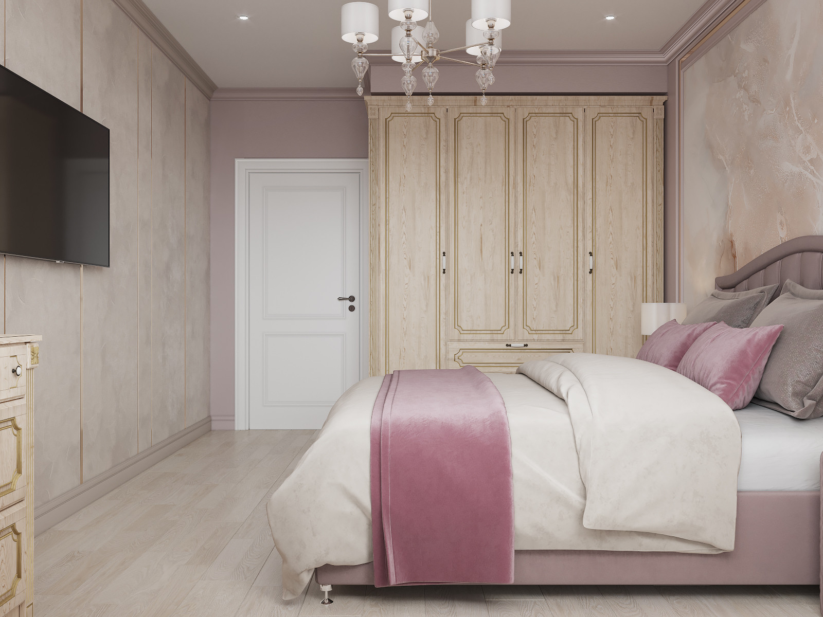 Яркая классика в трехкомнатной квартире