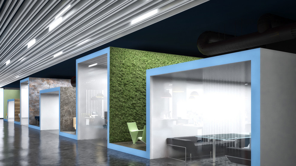 Интерьер офиса в ЖК Wellton Towers