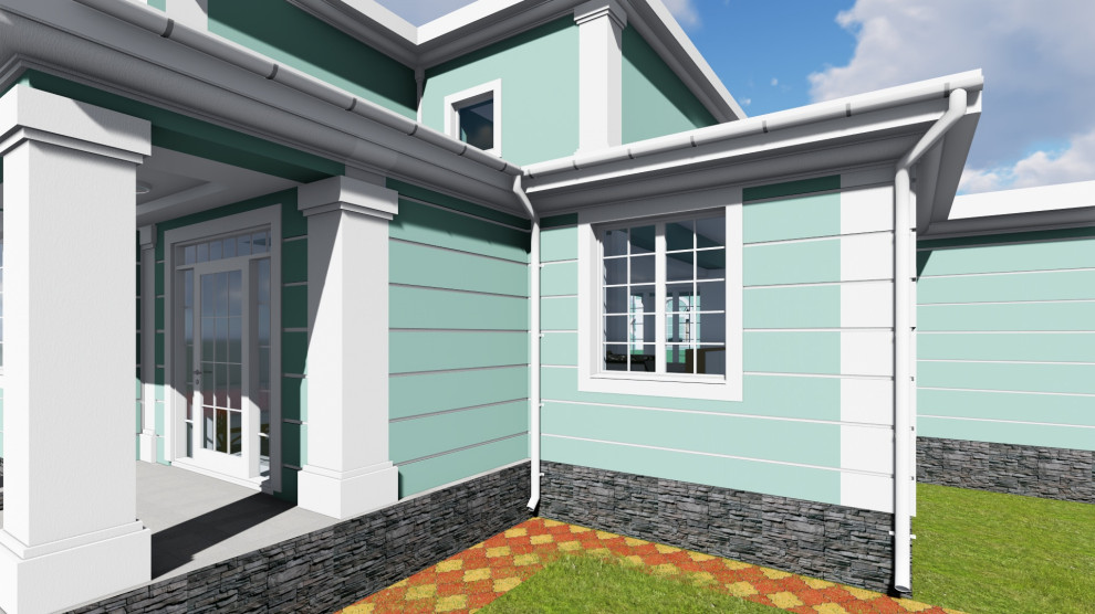 Аксонометрия реконструкции в кп "Новый мир"