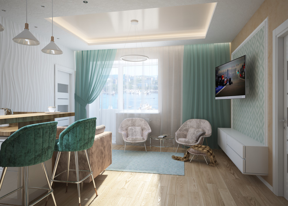 Кухня-гостиная с входной зоной