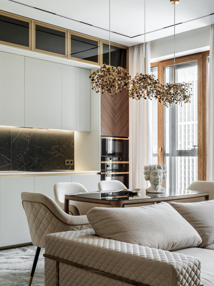 Обложка проекта: Дизайн проект квартиры 95 м2 ЖК " Richmond Residence ". Гостиная