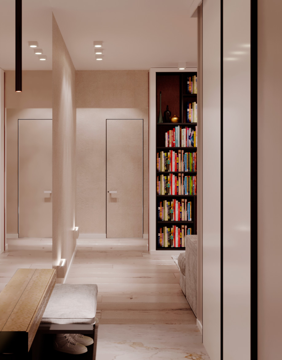 Обложка проекта: Квартира в мягких оттенках минимализма