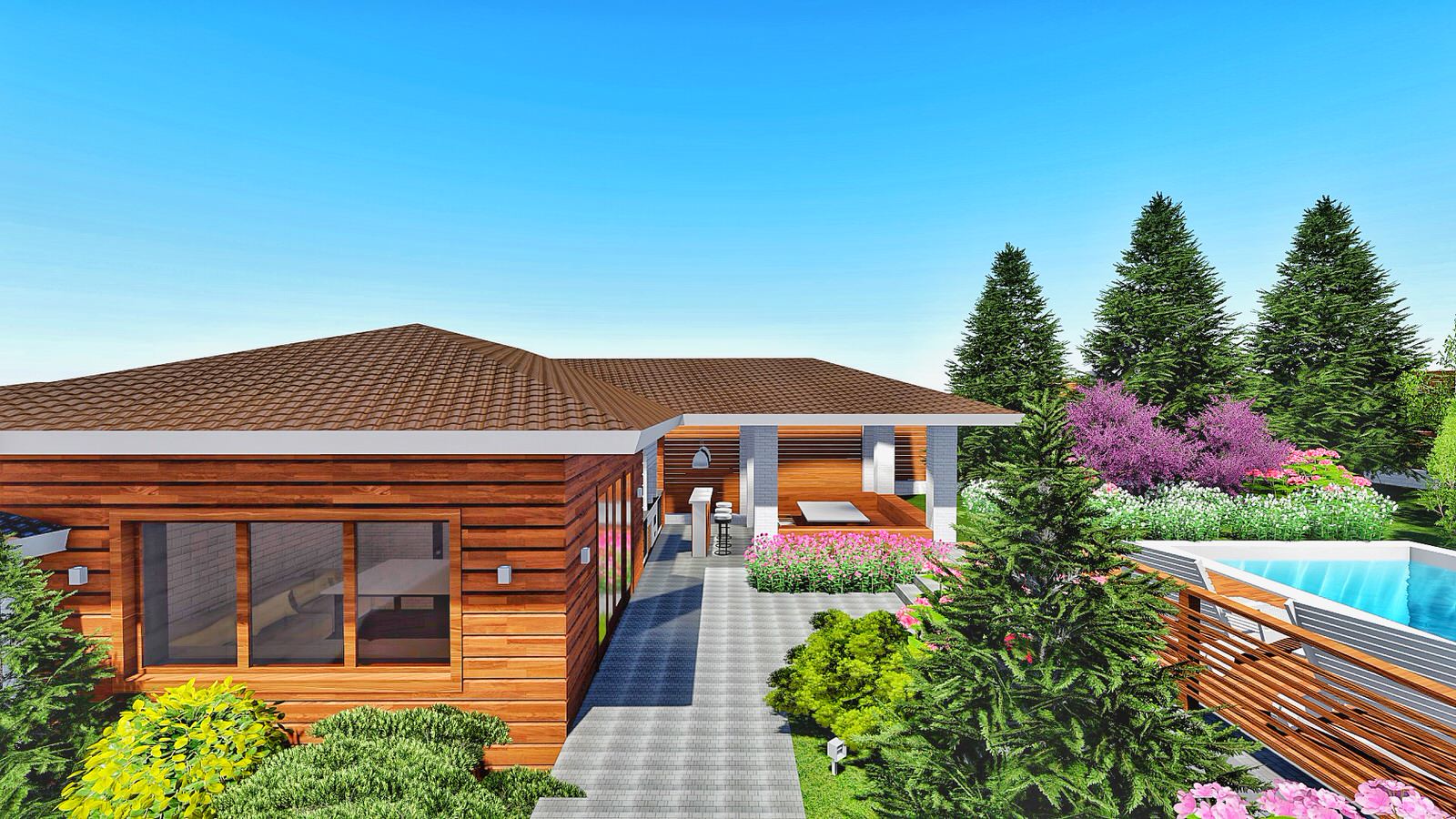 Ландшафтный дизайн Иркутск п. Марково