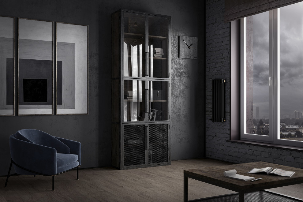 Мрачная и брутальная квартира лофт