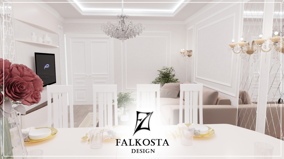 Гостеприимная квартира в неоклассике