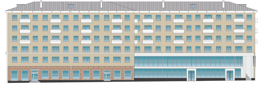 Колерный паспорт здания, Комсомольский проспект, 24