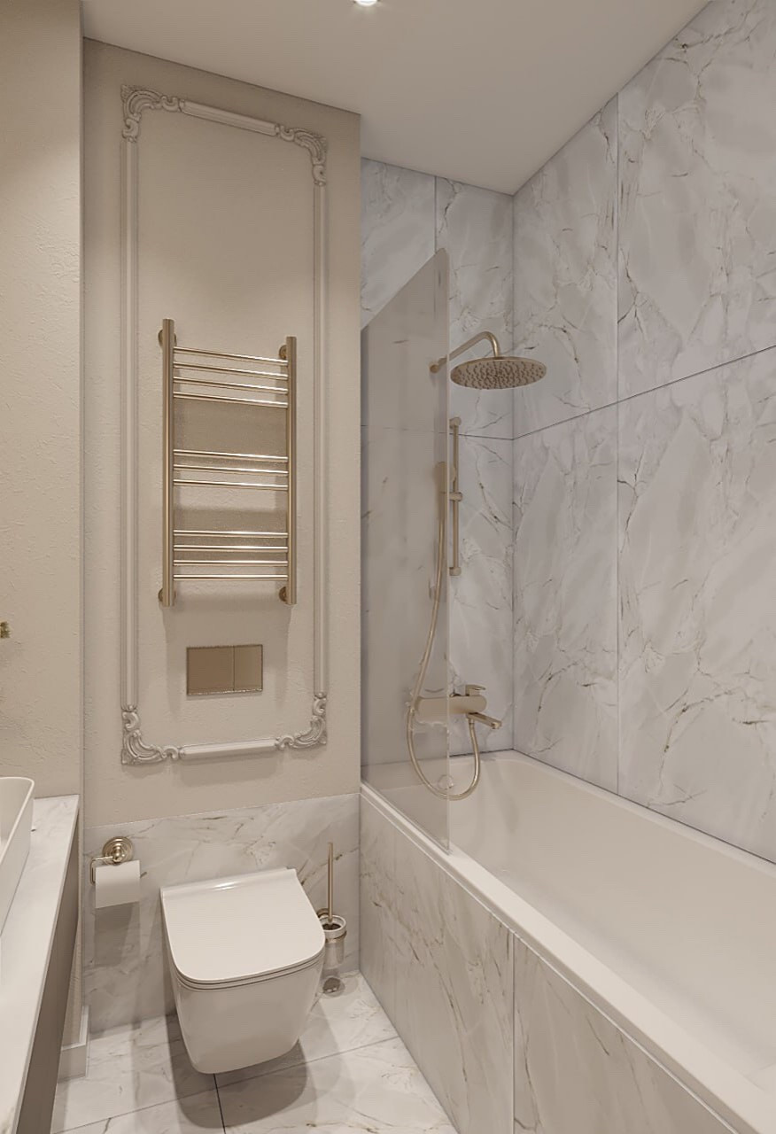 Санузел в стиле современной классики