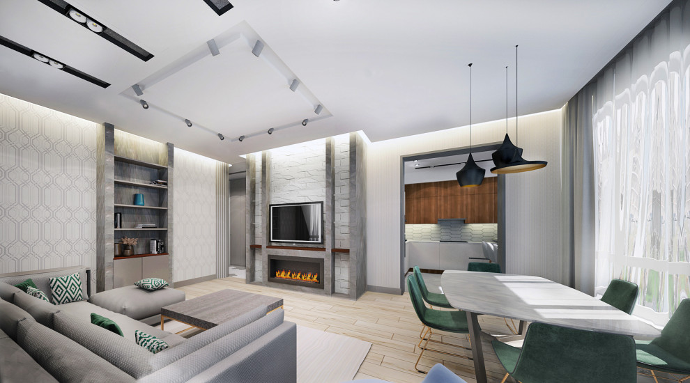 Квартира с камином в ЖК Новая Скандинавия