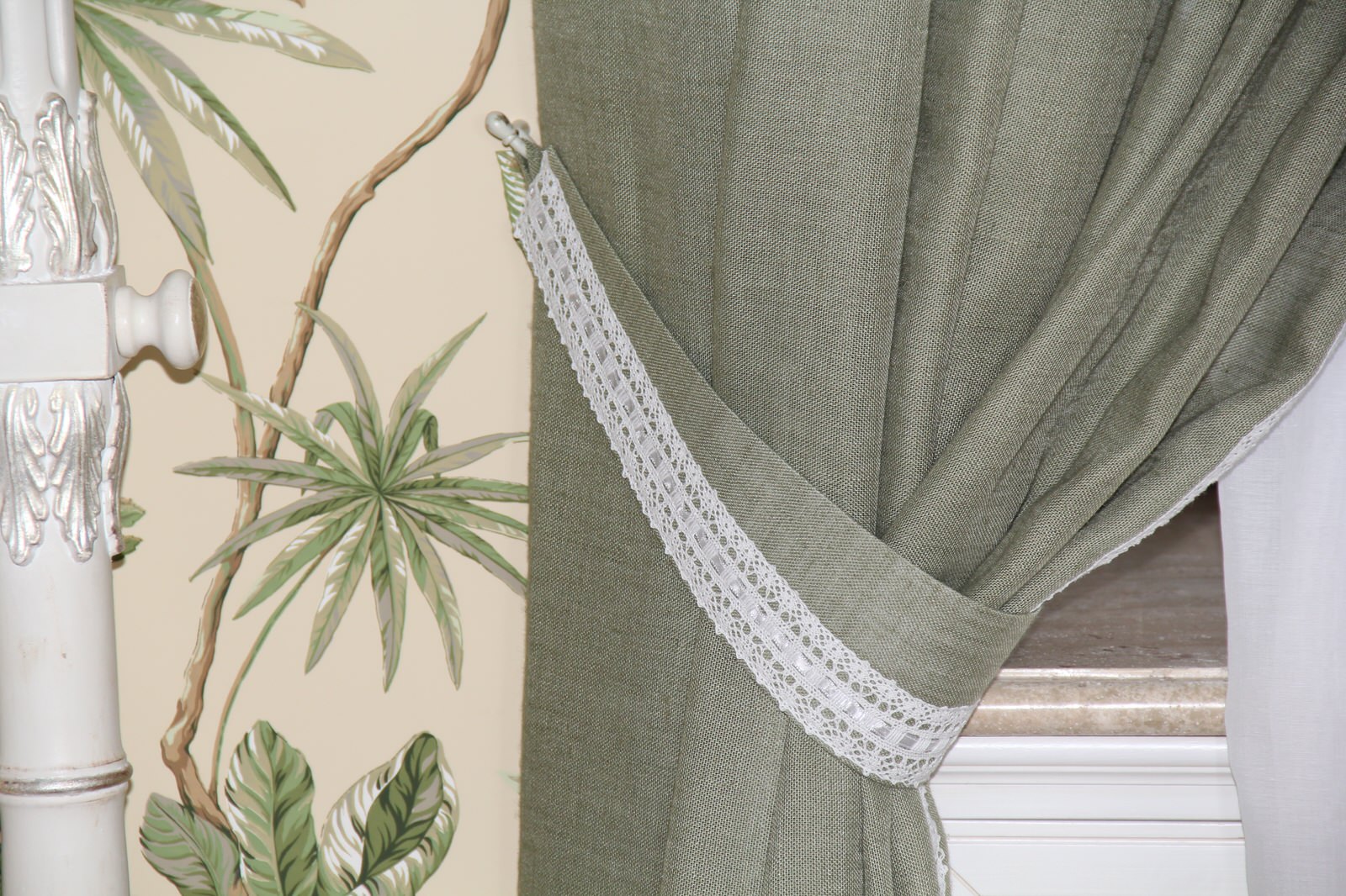 лен с кружевом