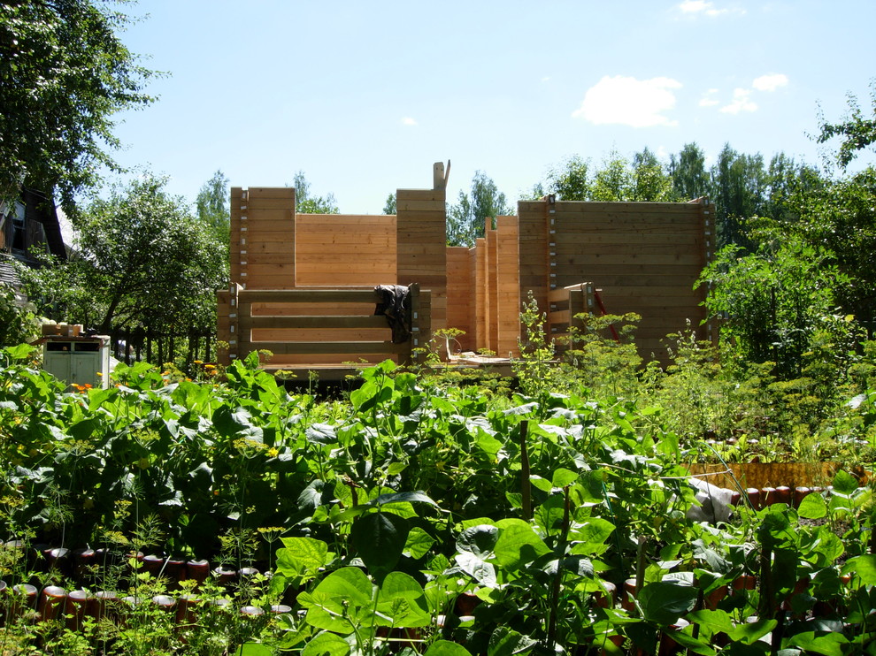 Деревянное домостроение из ТермоБруса - дом-баня