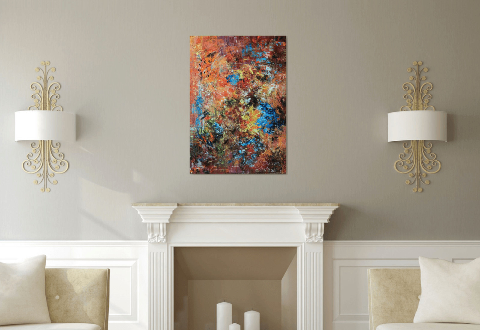 Обложка проекта: Гостиная - Дизайн интерьера - Картины Дианы Маливани