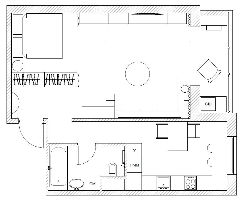 Houzz тур: «Однушка» с мотивами тропиков