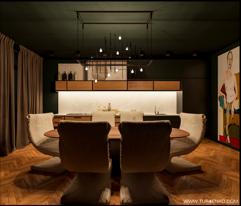 Брутальная квартира для холостяка 119 м2 в ЖК "Клубный дом на Сретенке"