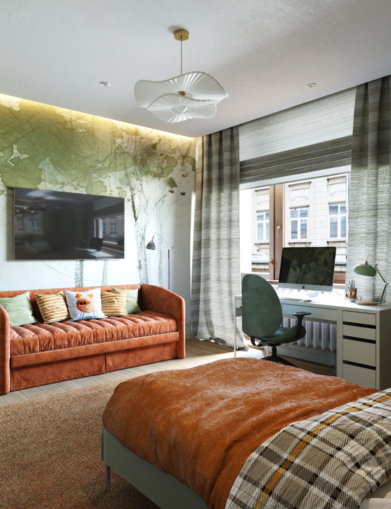 Обложка проекта: Квартира в современном стиле для семьи с 3мя детьми