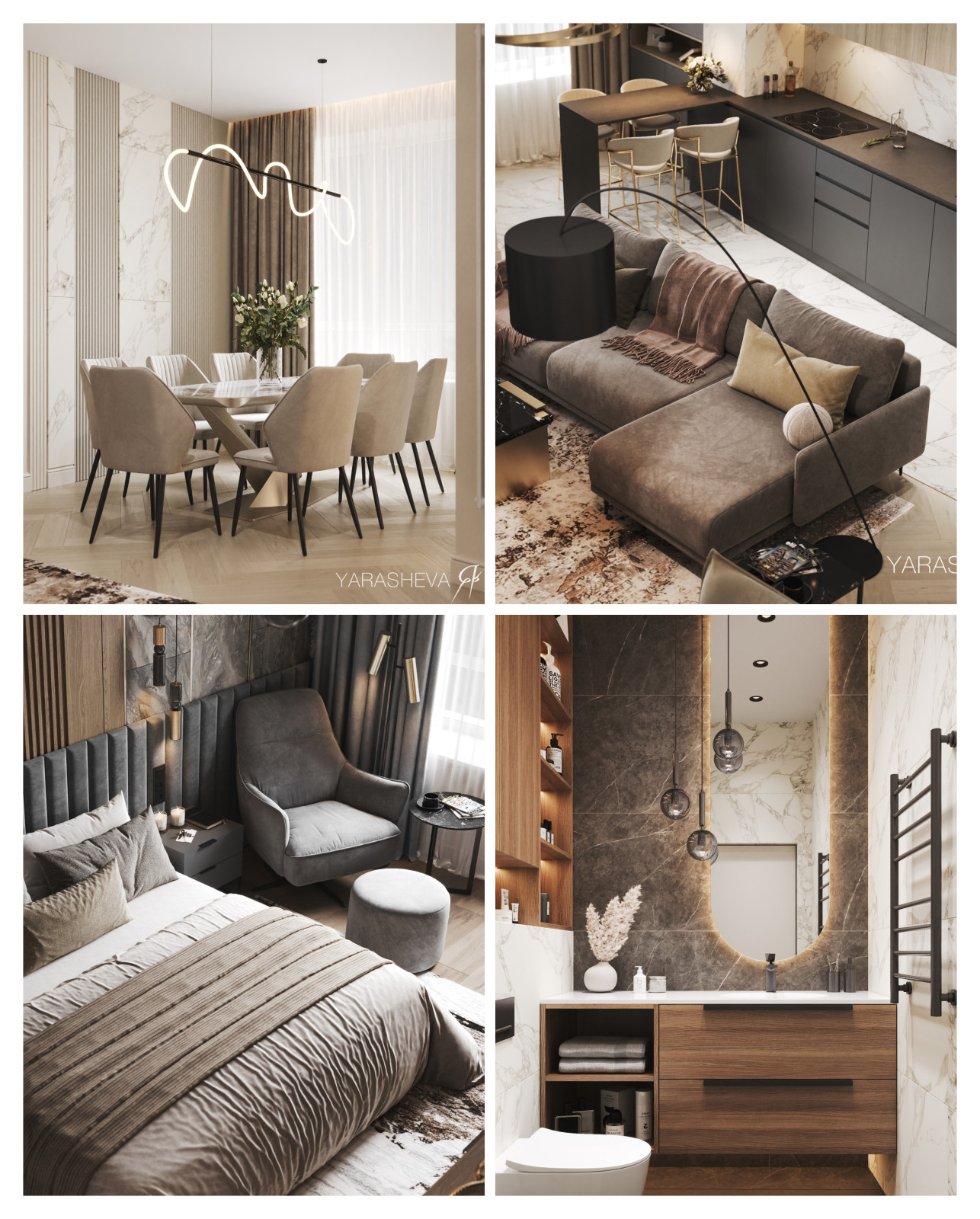 Дизайн - проект квартиры в ЖК Доминион