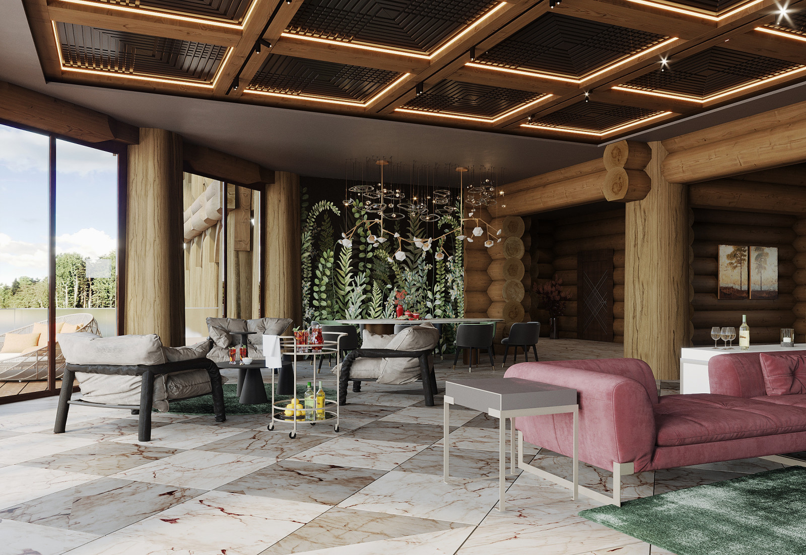 ЭСКИЗ-ПРОЕКТ ИНТЕРЬЕРА ДЕРЕВЯННОГО ДОМА