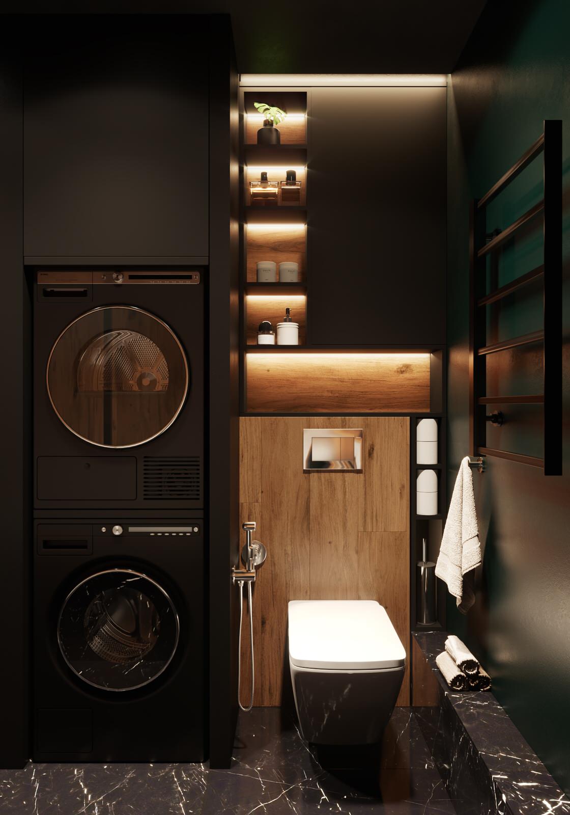 Квартира в черных тонах