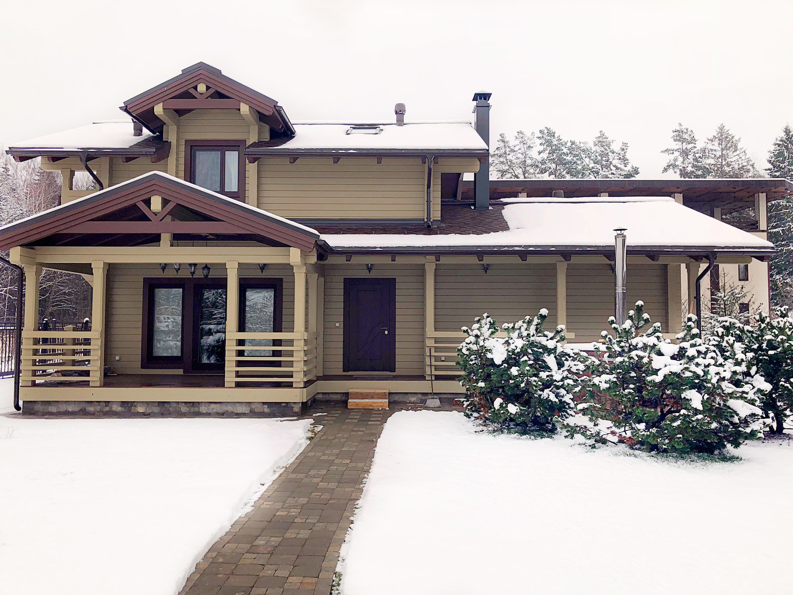 Баня в доме из клееного бруса