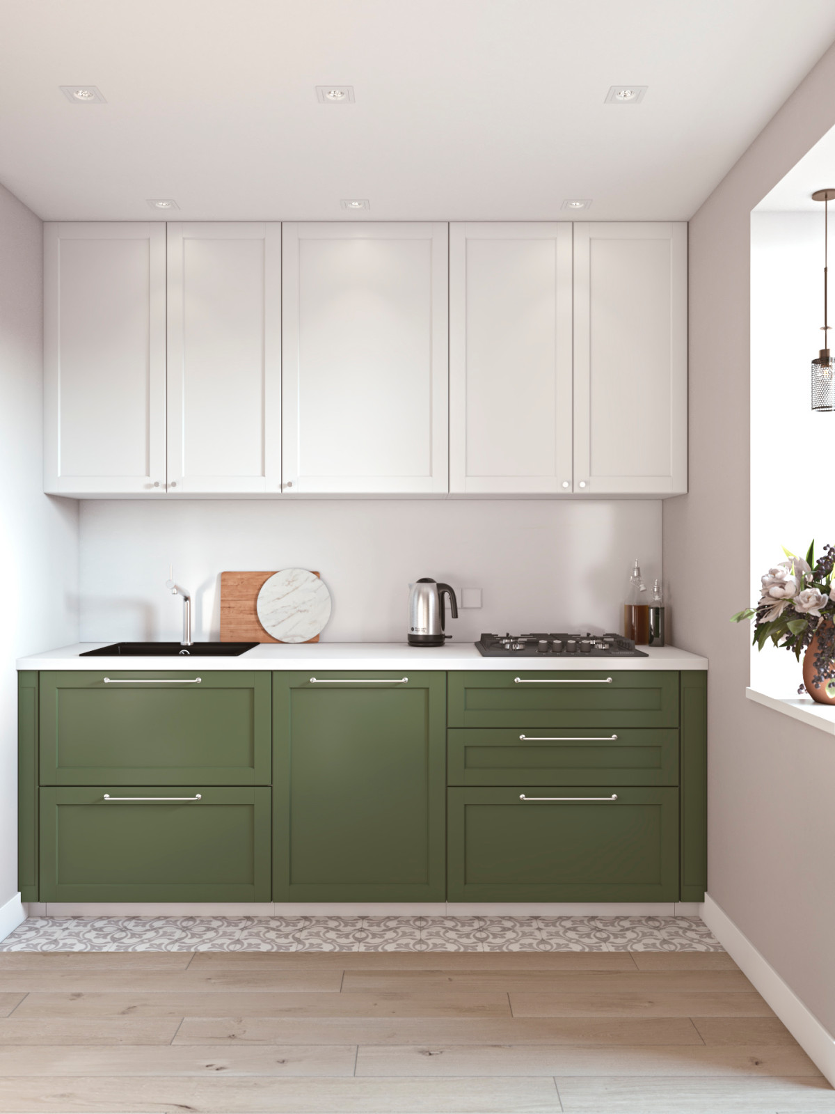 Двухкомнатная квартира в современном скандинавском стилекухня