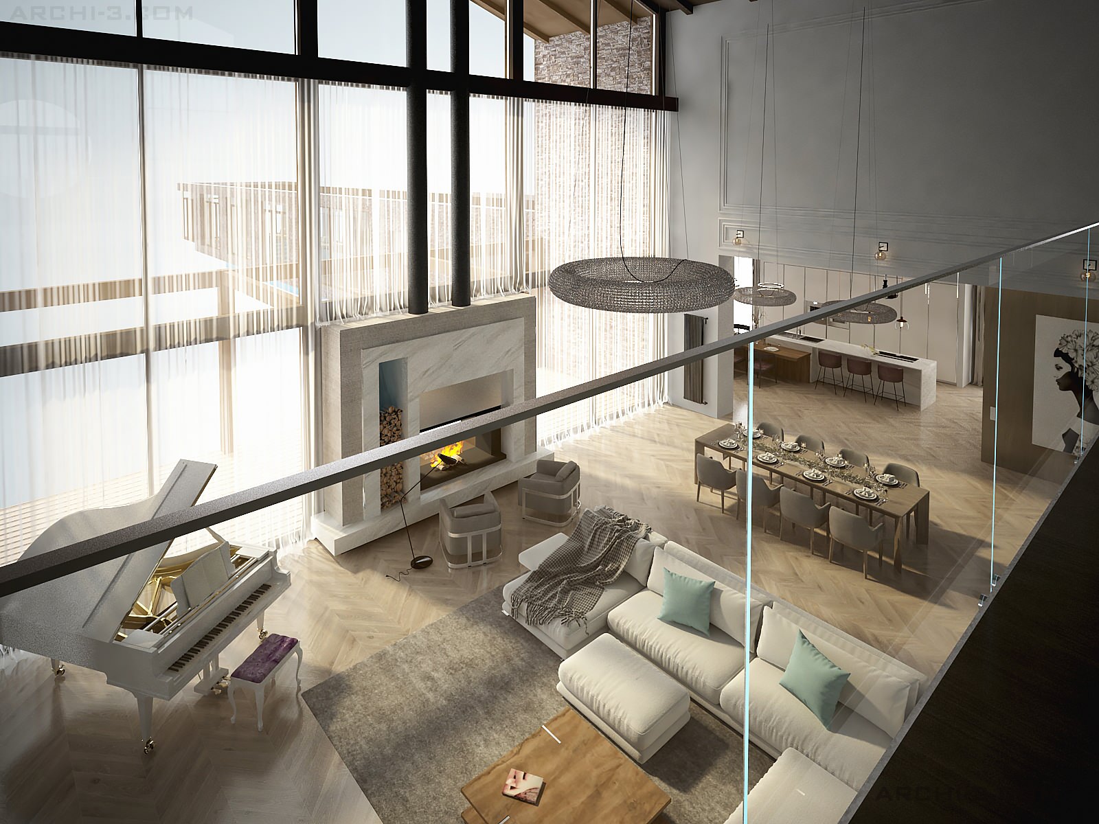 Интерьеры резиденции в Подмосковье