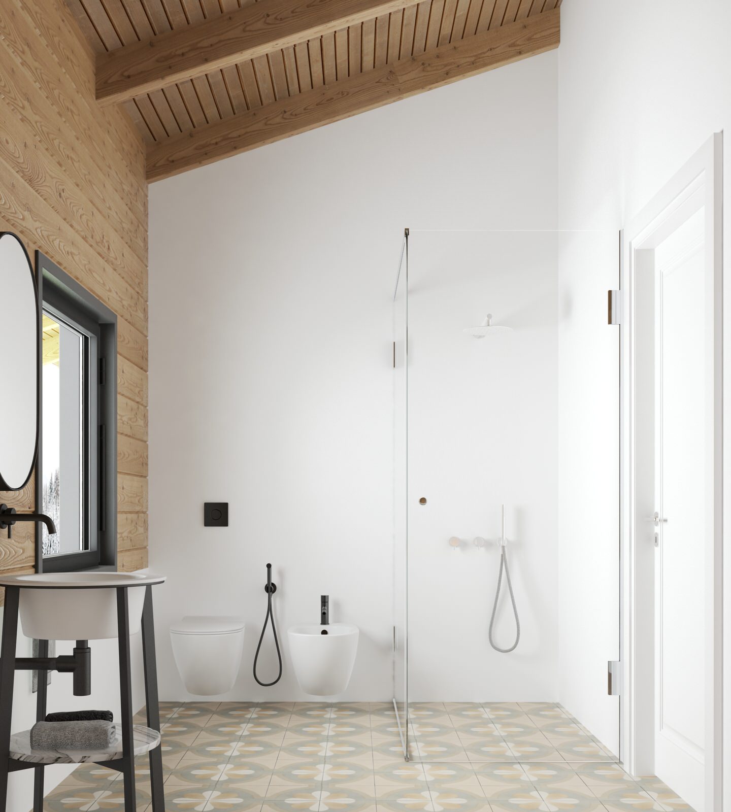 Дизайн-проект интерьера загородного дома (из бруса)