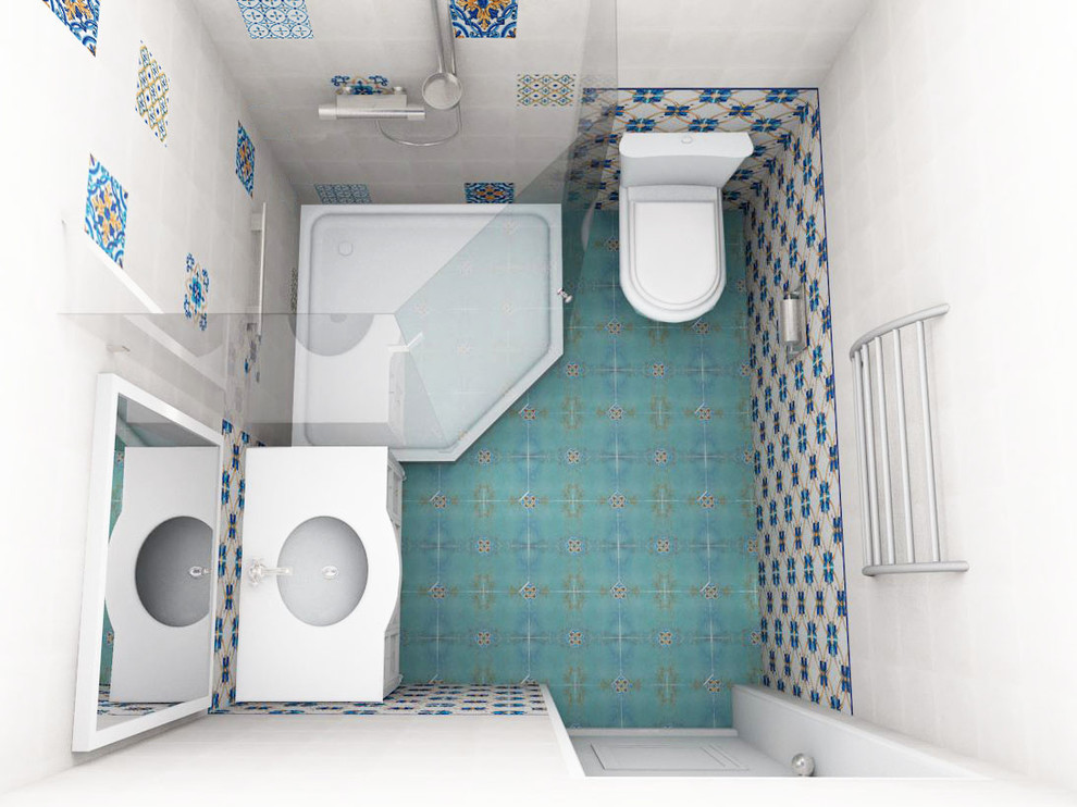 Обложка проекта: Жизнерадостная душевая комната.