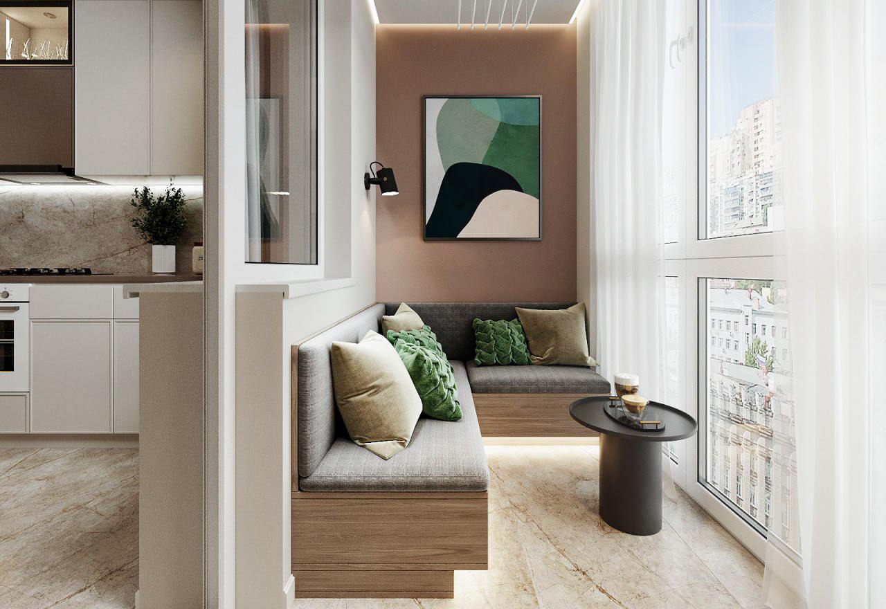 Камень и воздух. Квартира для современной девушки.