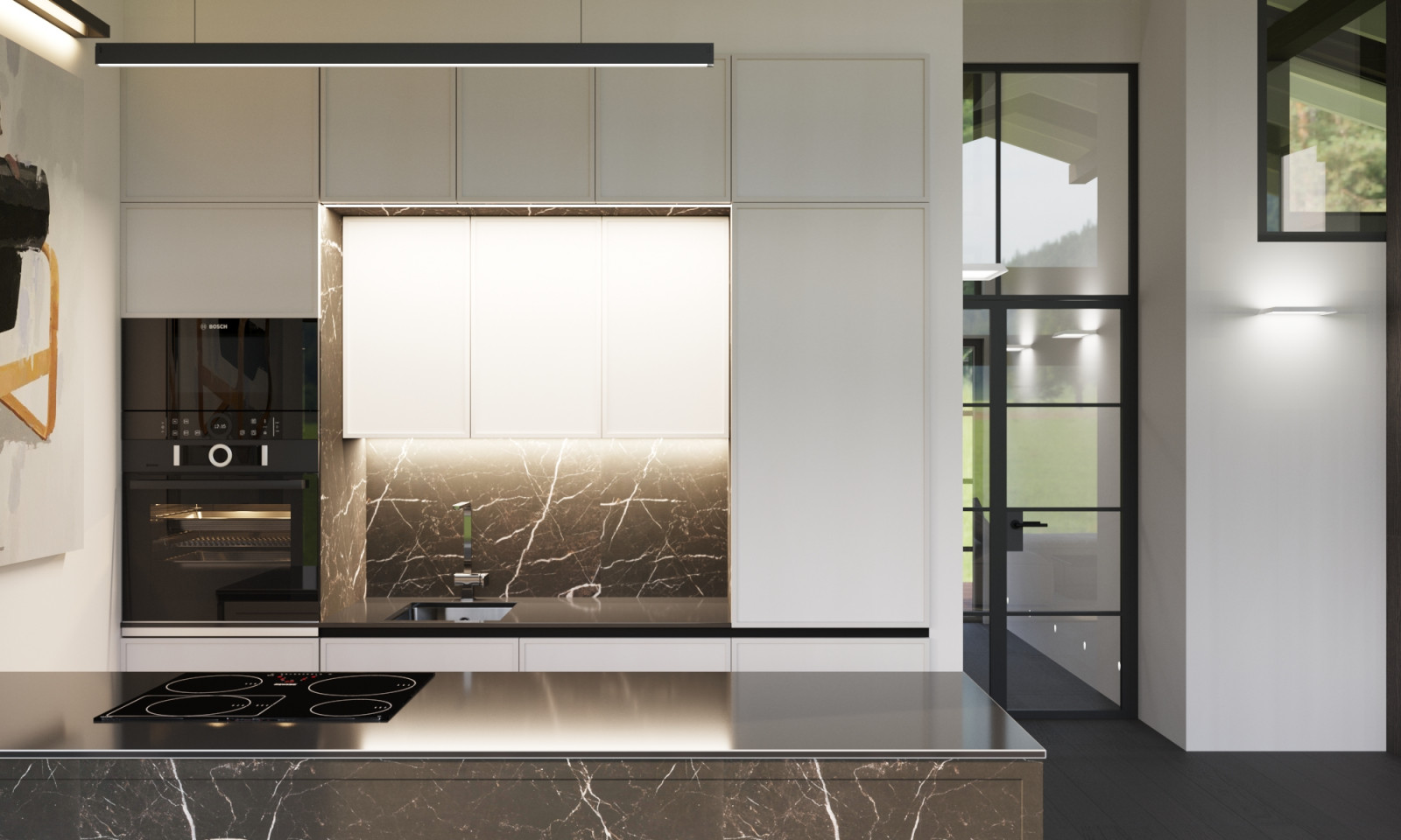 Дом-фахверк, юго-запад Подмосковья, 100 кв.м.