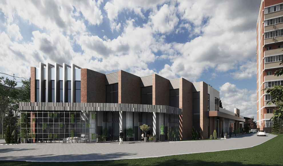 Обложка проекта: Эскиз Административного здания г. Краснодар