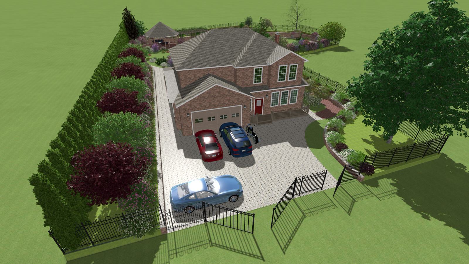 Загородный дом с цветущим садом