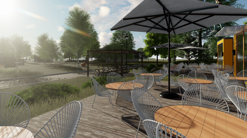 База отдыха из морских контейнеров на мысе Лазарева