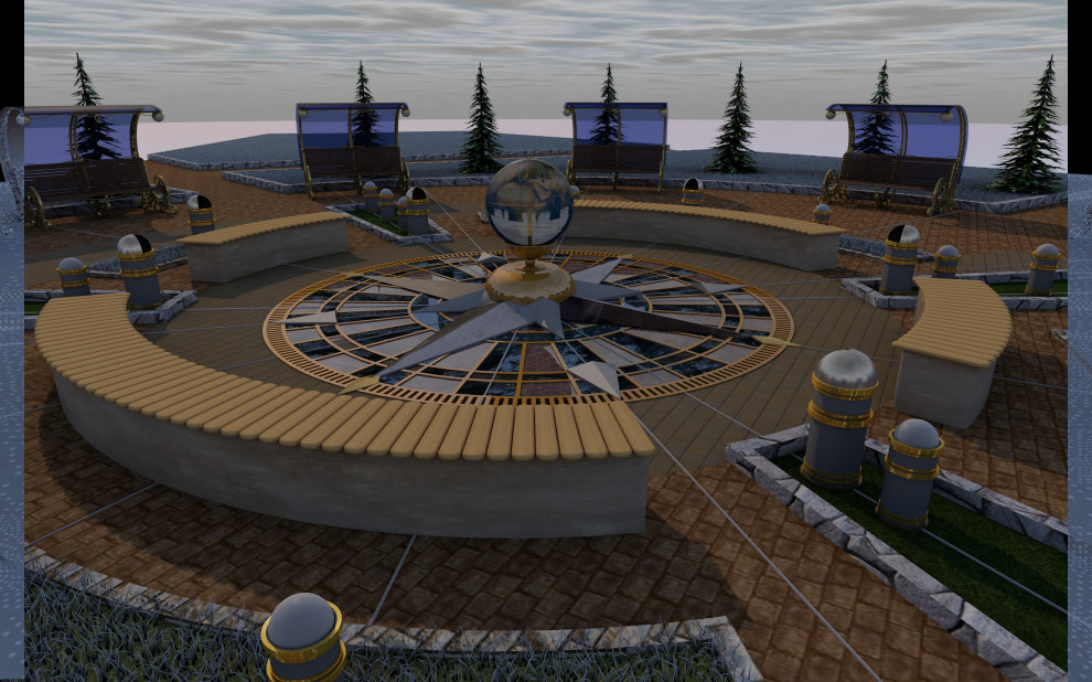 Эскиз -концепт фонтан "Роза ветров"