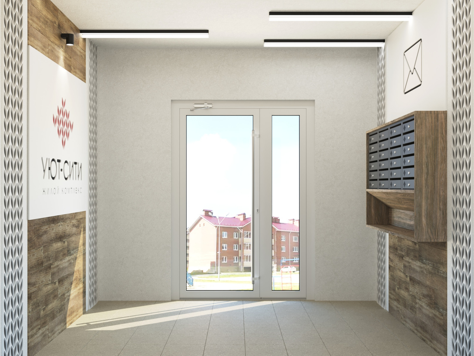 Интерьер МОПов в ЖК Уют Сити