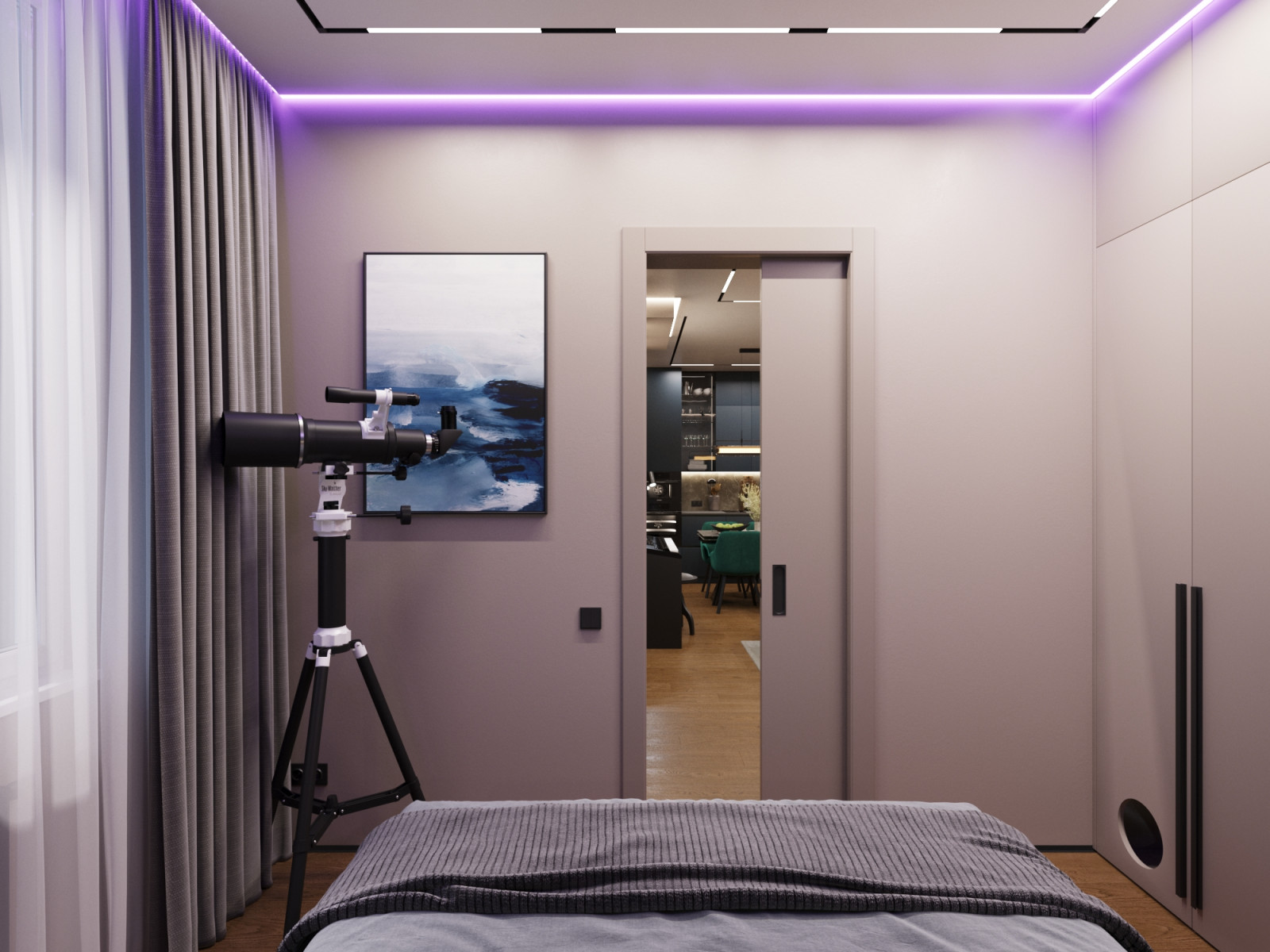 Обложка проекта: Дизайн-проект квартиры в темно серых тонах