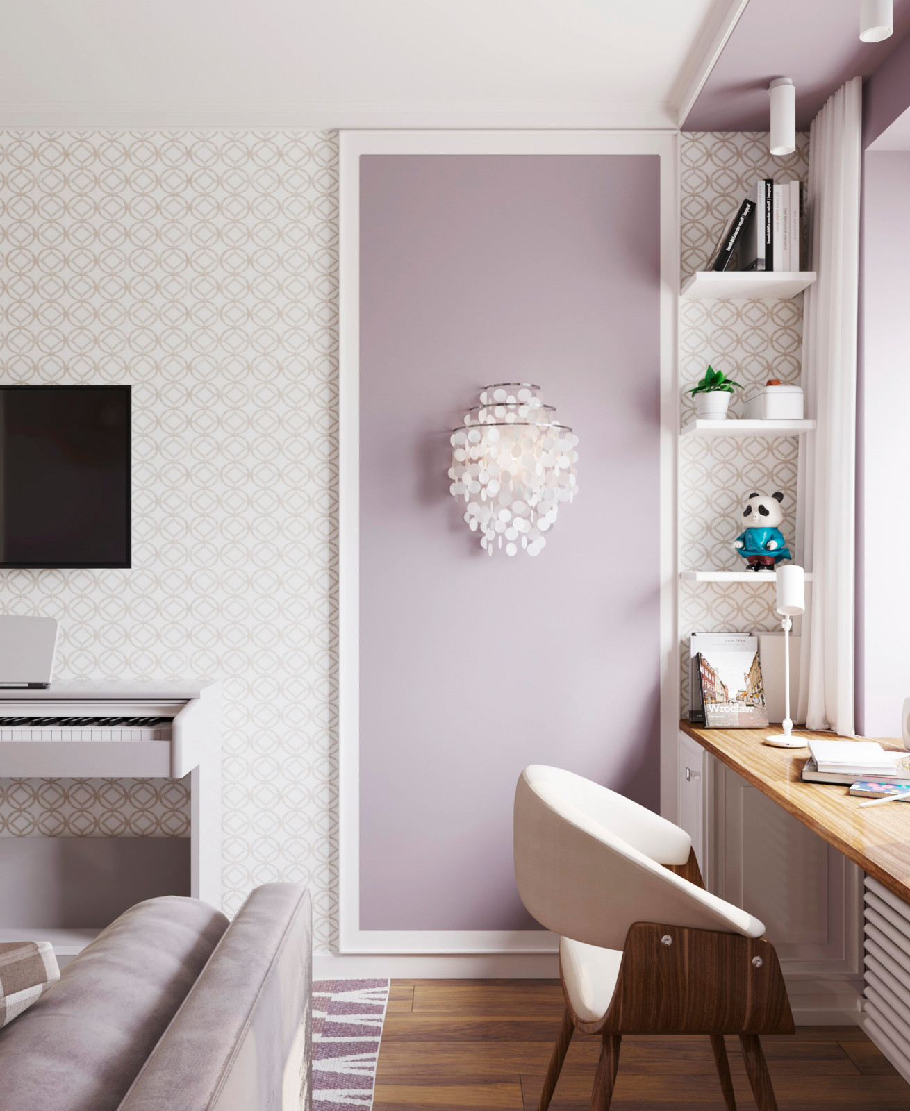 Квартира для молодой мамы и дочки 54 кв.м.