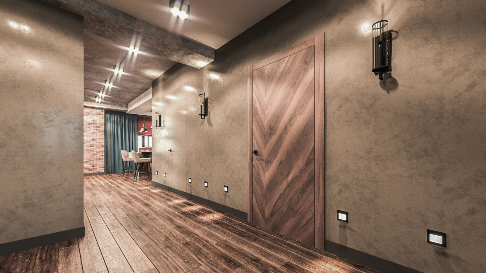 Дом в стиле яркое шале. Холл