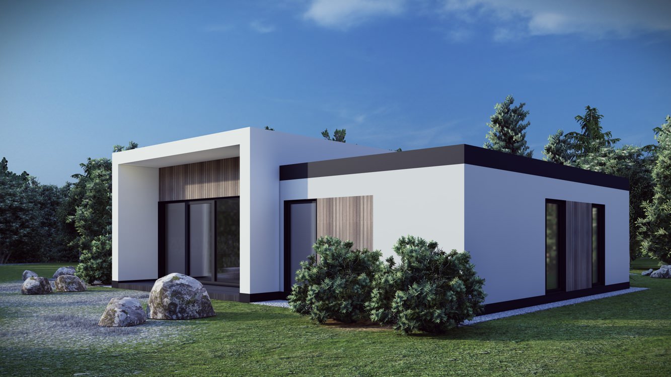 Минимал 105 | Эскизный проект современного одноэтажного дома