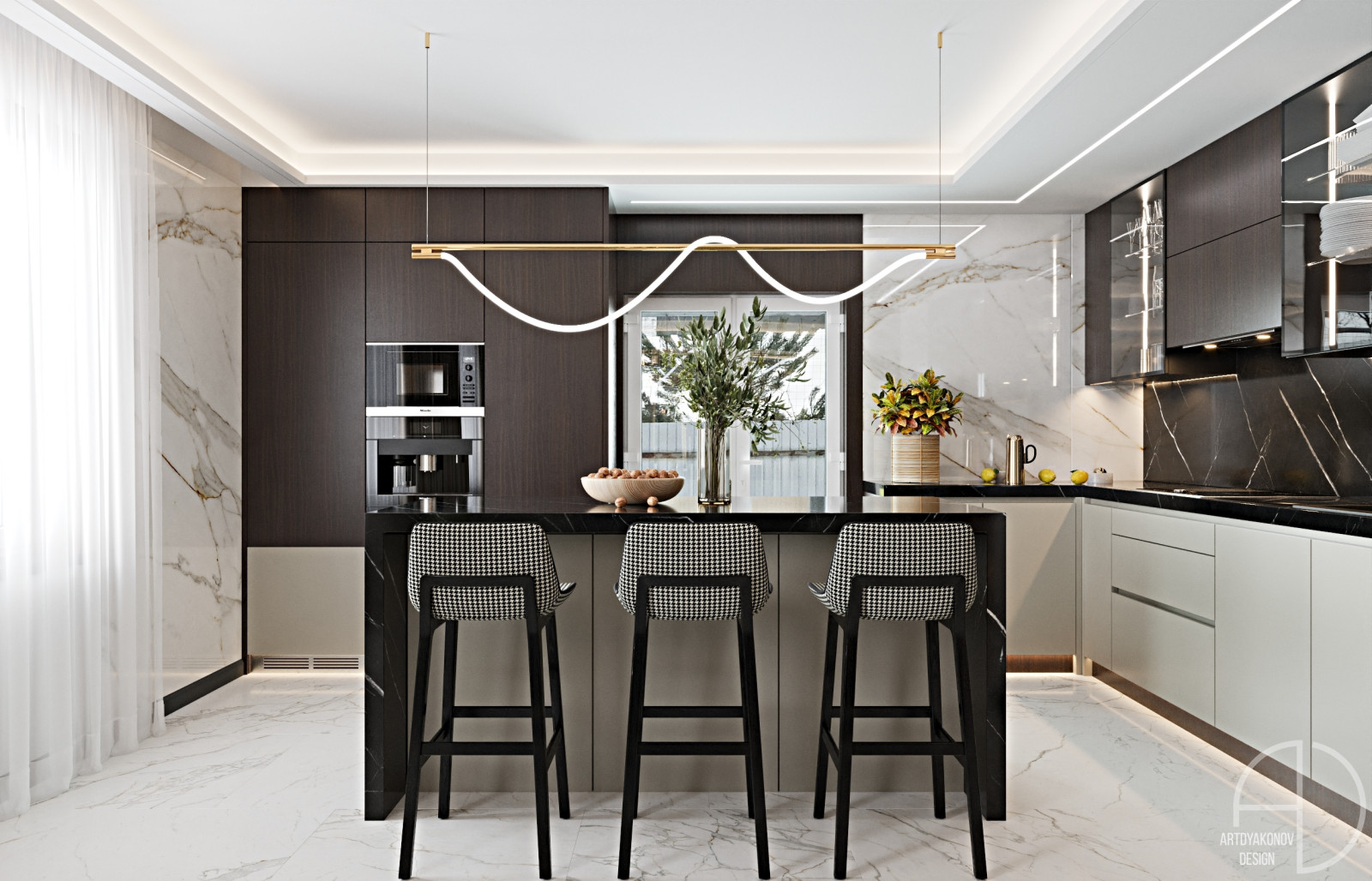 Дизайн интерьера загородного дома. Поселок Зеркальный 250 м2