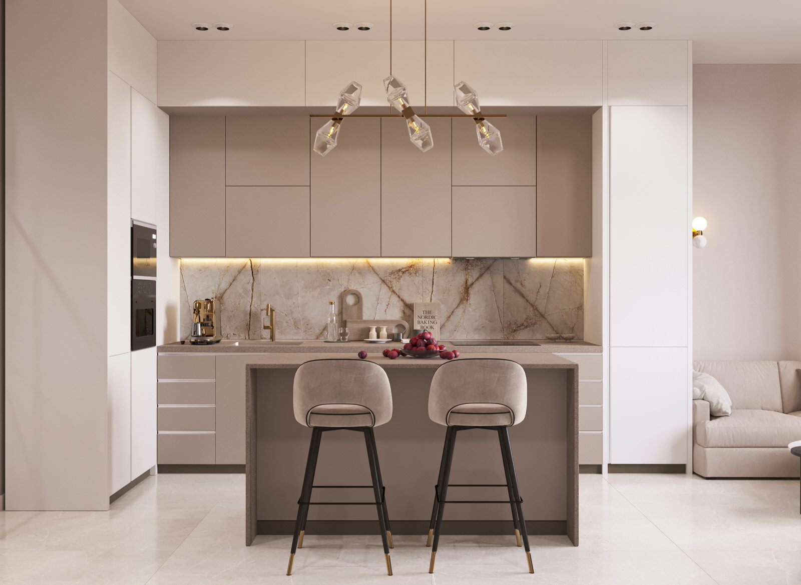 Обложка проекта: Кухня в проекте квартиры 100 м2