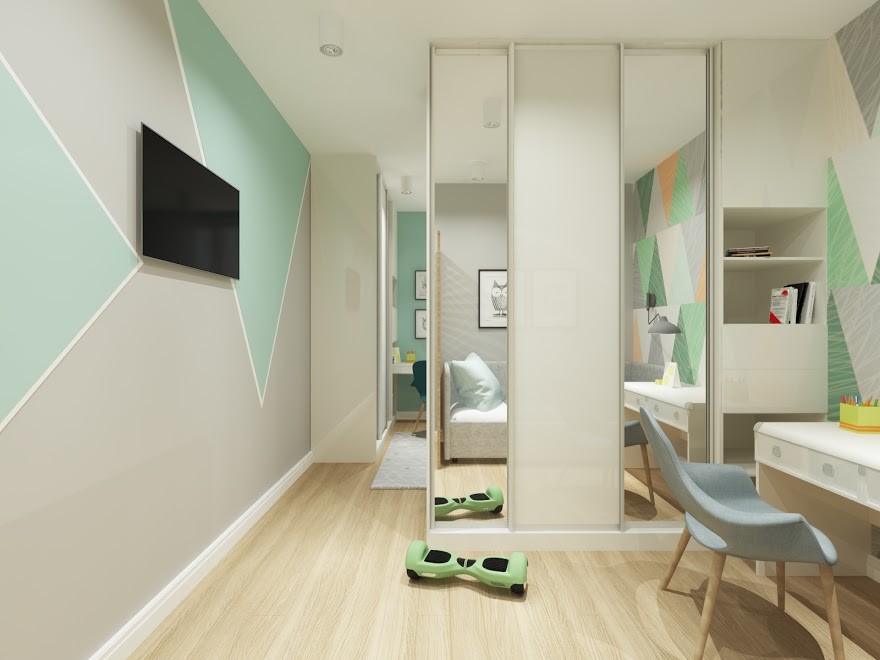 Дизайн-проект детской для двоих детей