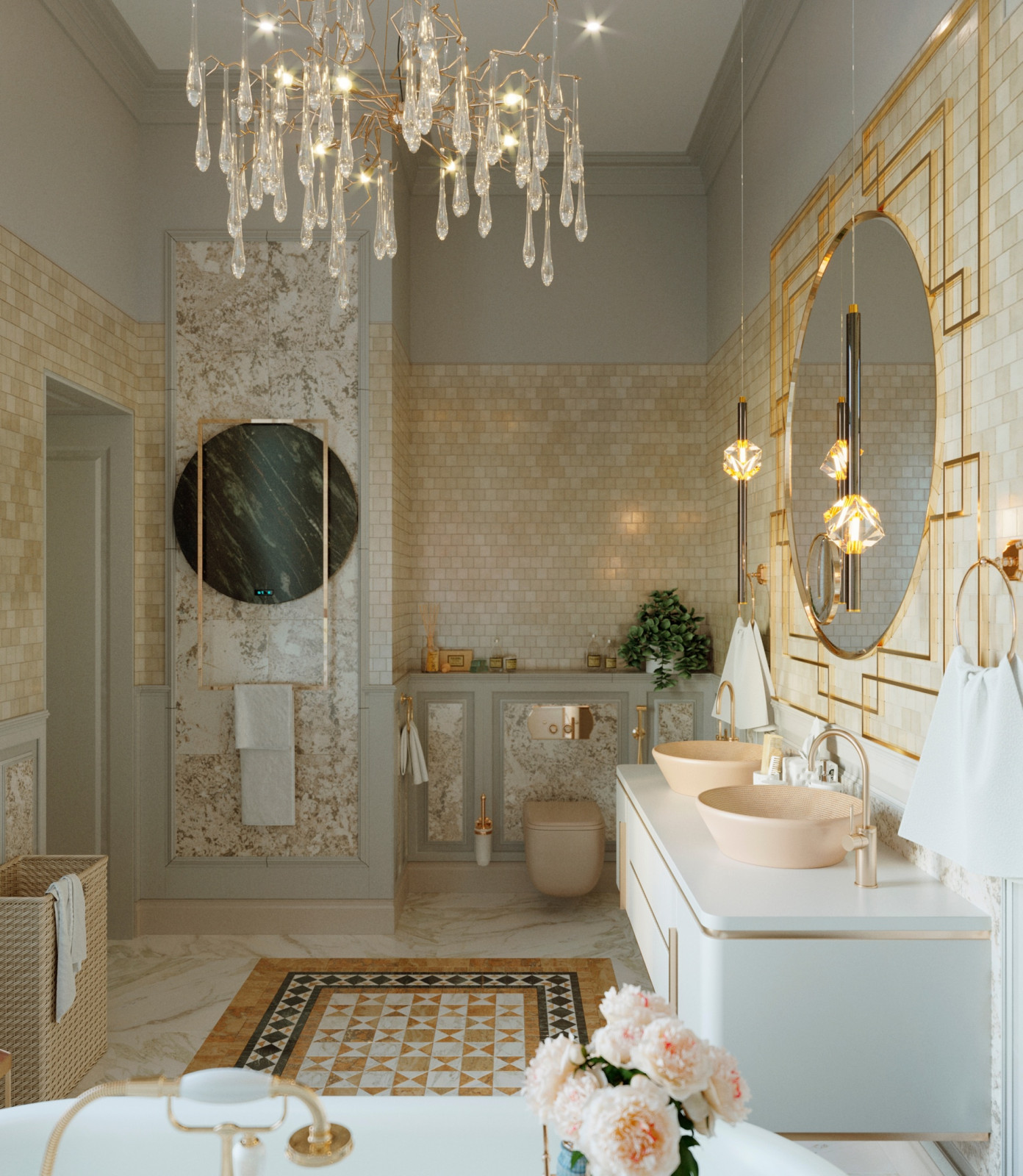 Ванная комната в Викторианском стиле.